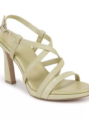 Strappy Gold High Heel Sandals for Women